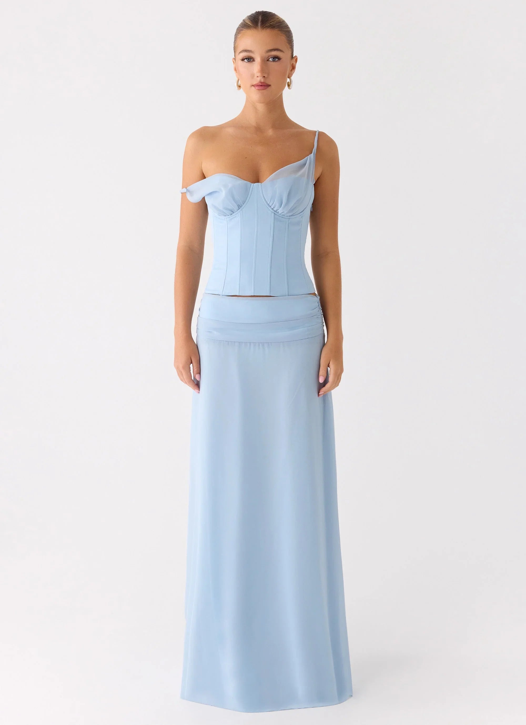Natalya Corset Top Pale Blue
