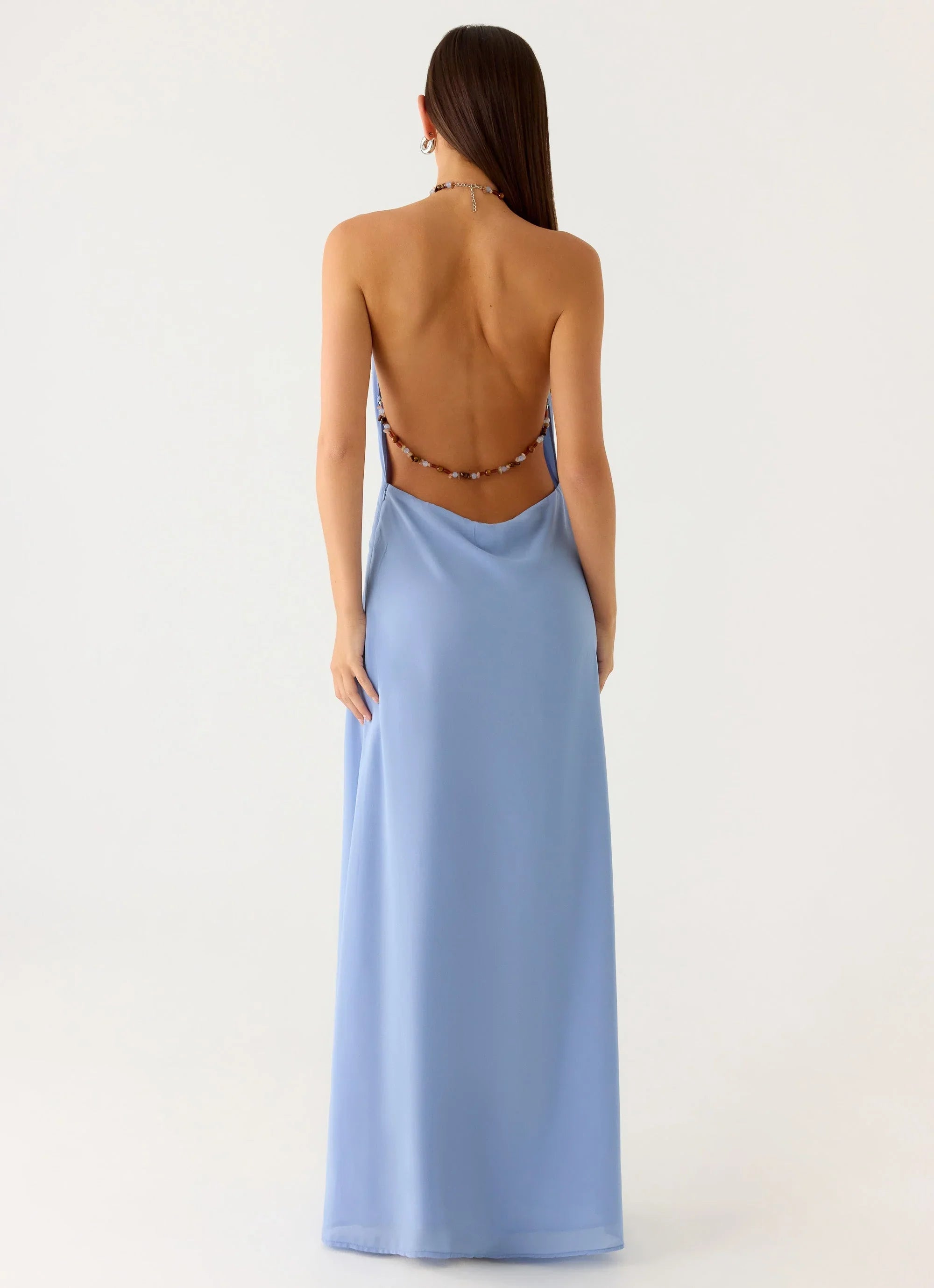 Le Soleil Halter Maxi Dress Periwinkle