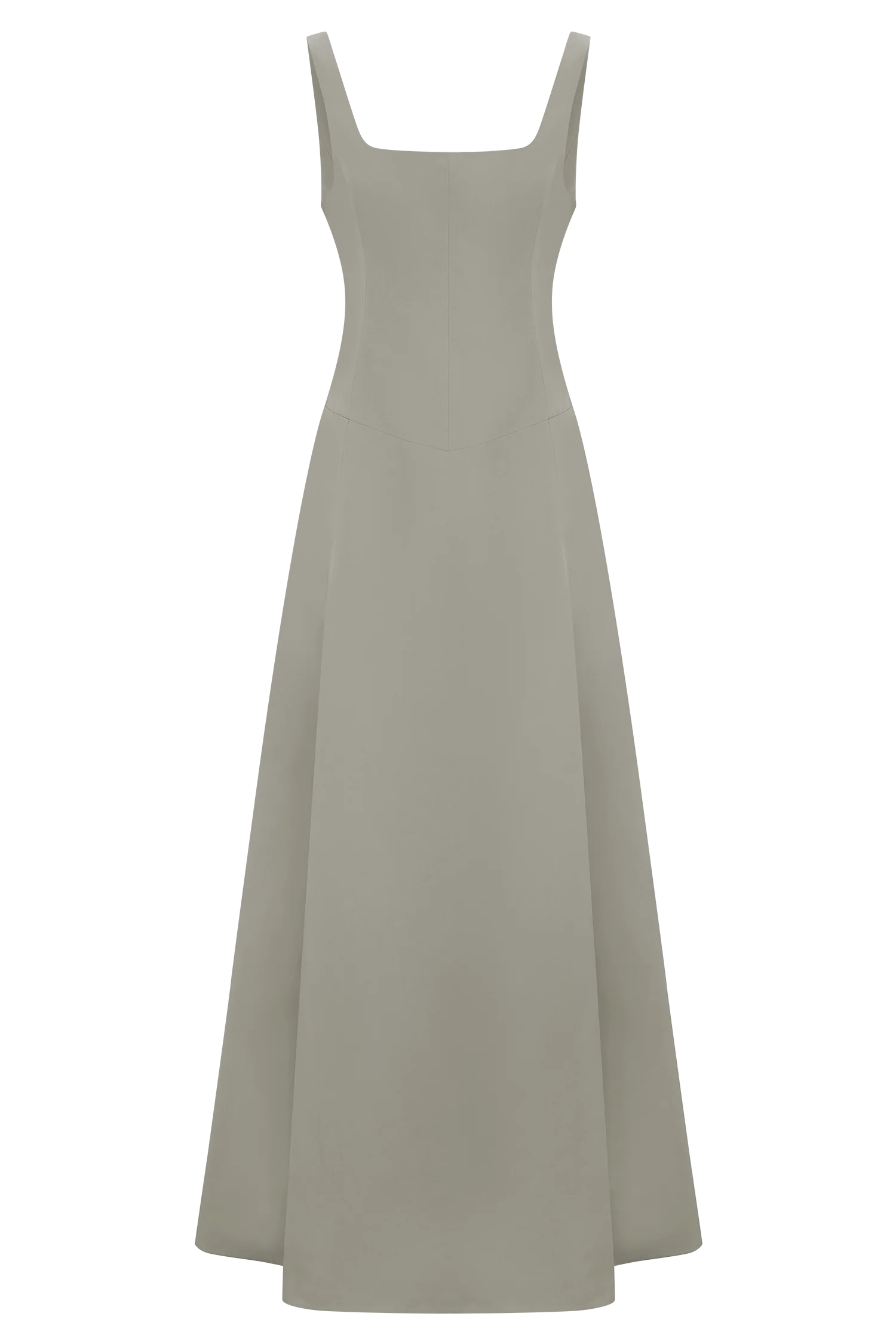 Salma Drop Waist Cotton Maxi Dress Sage