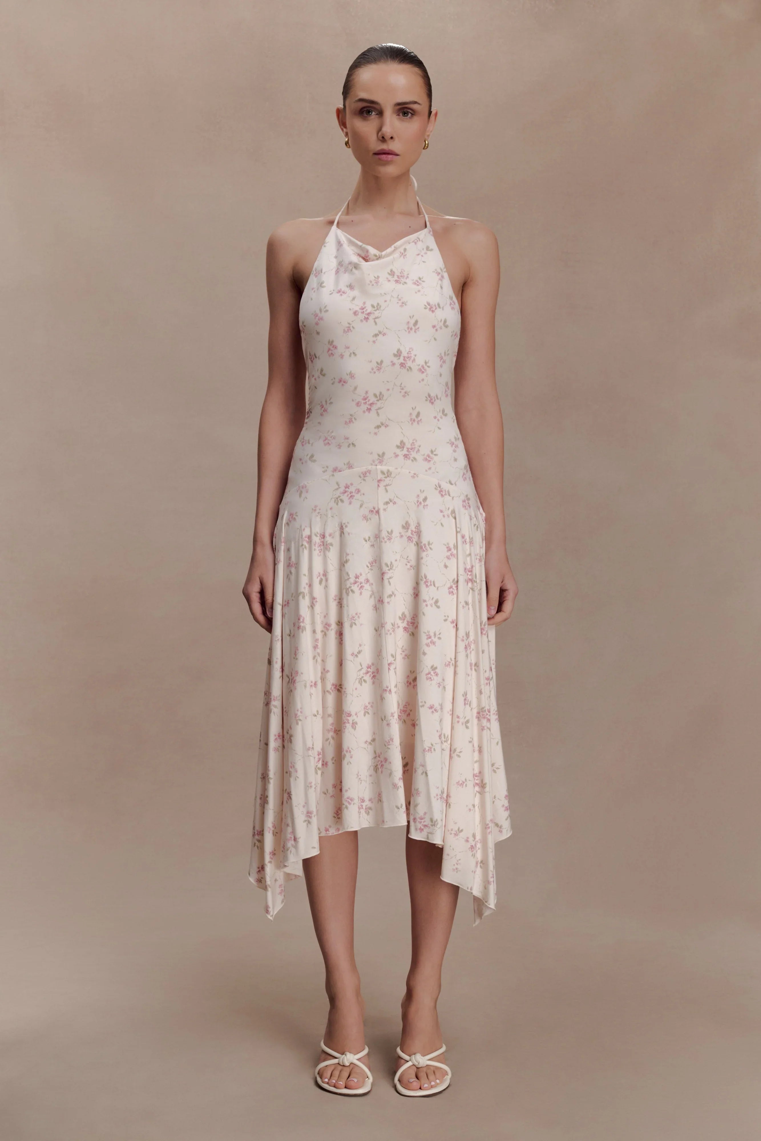 Sylvie Modal Hankie Midi Dress Floral Ditsy Print