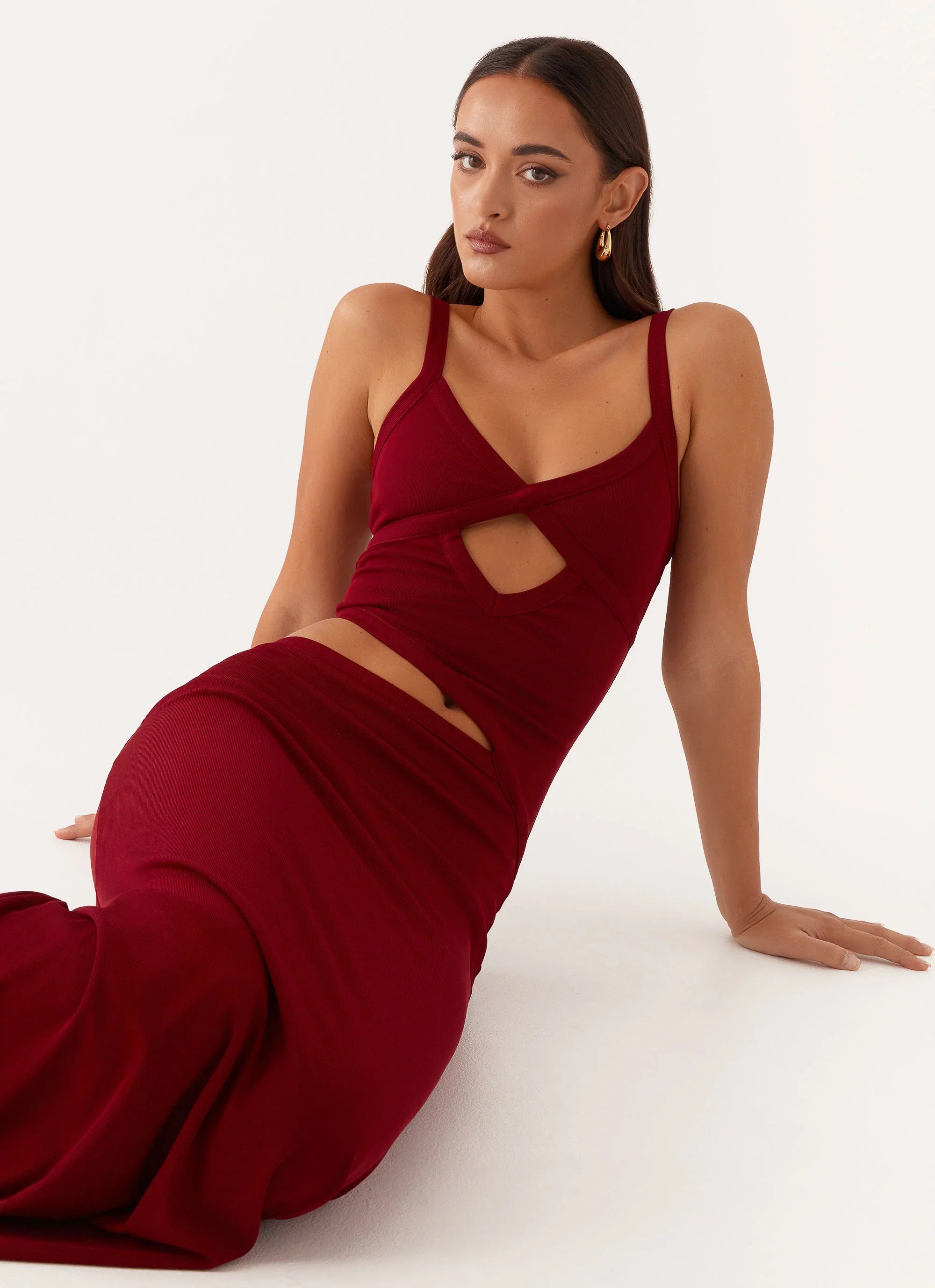 Jocelyn Maxi Dress Maroon