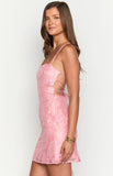Tracye Pink Floral Mini Dress