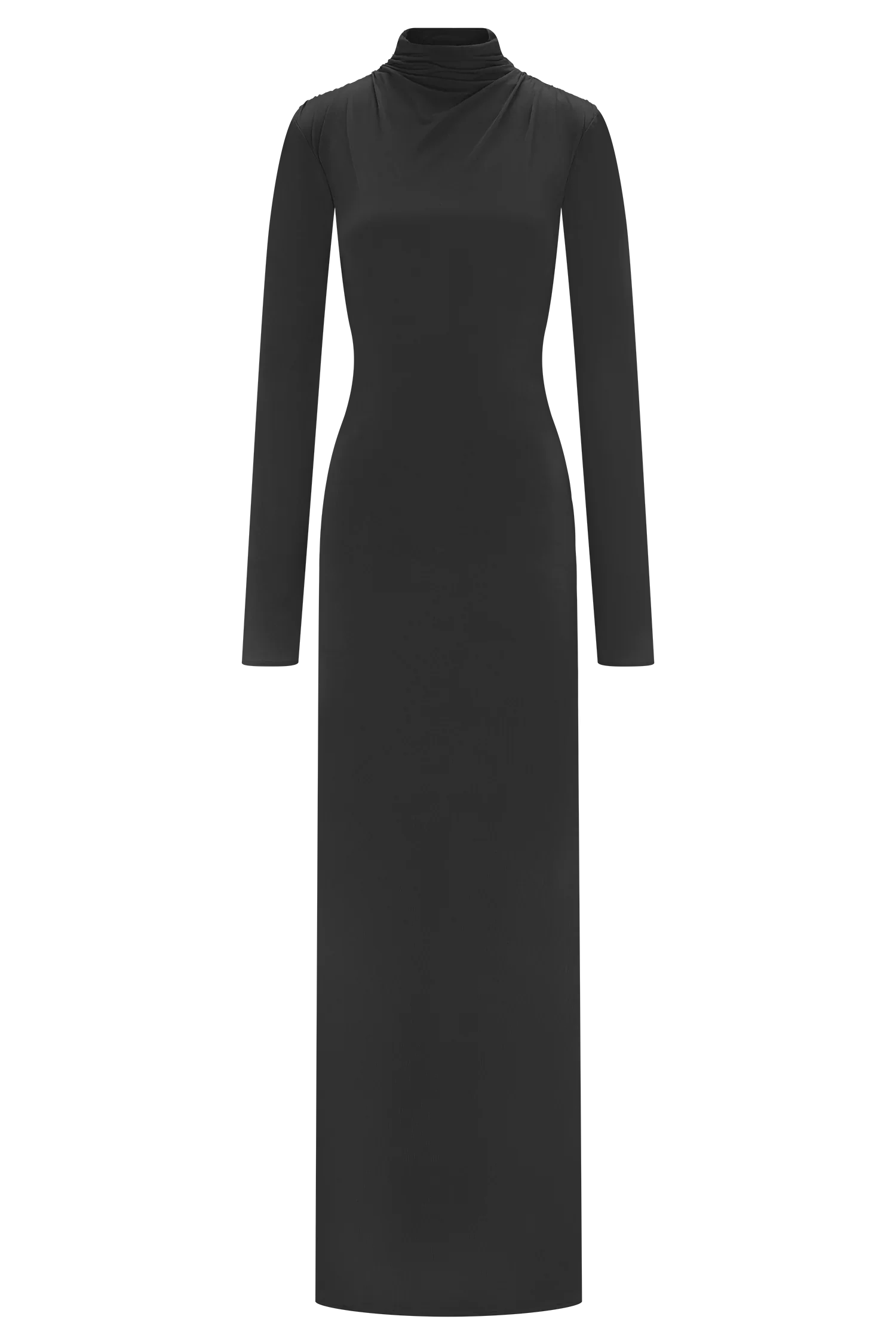 Kiyah Slinky Cut Out Maxi Dress Black