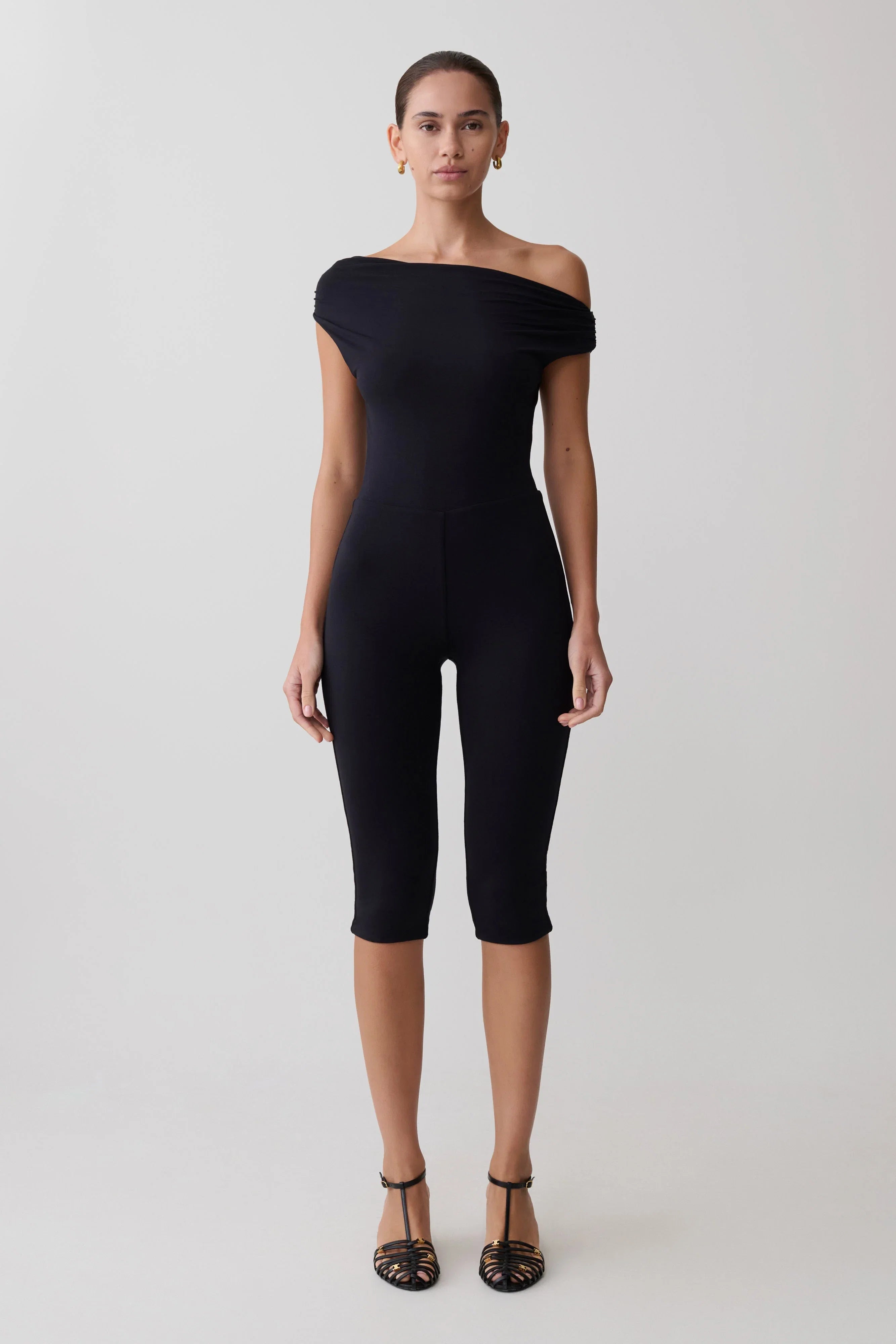 Anh One Shoulder Modal Jumpsuit Black