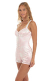 Hook and Eye Romper in Pink Swirl