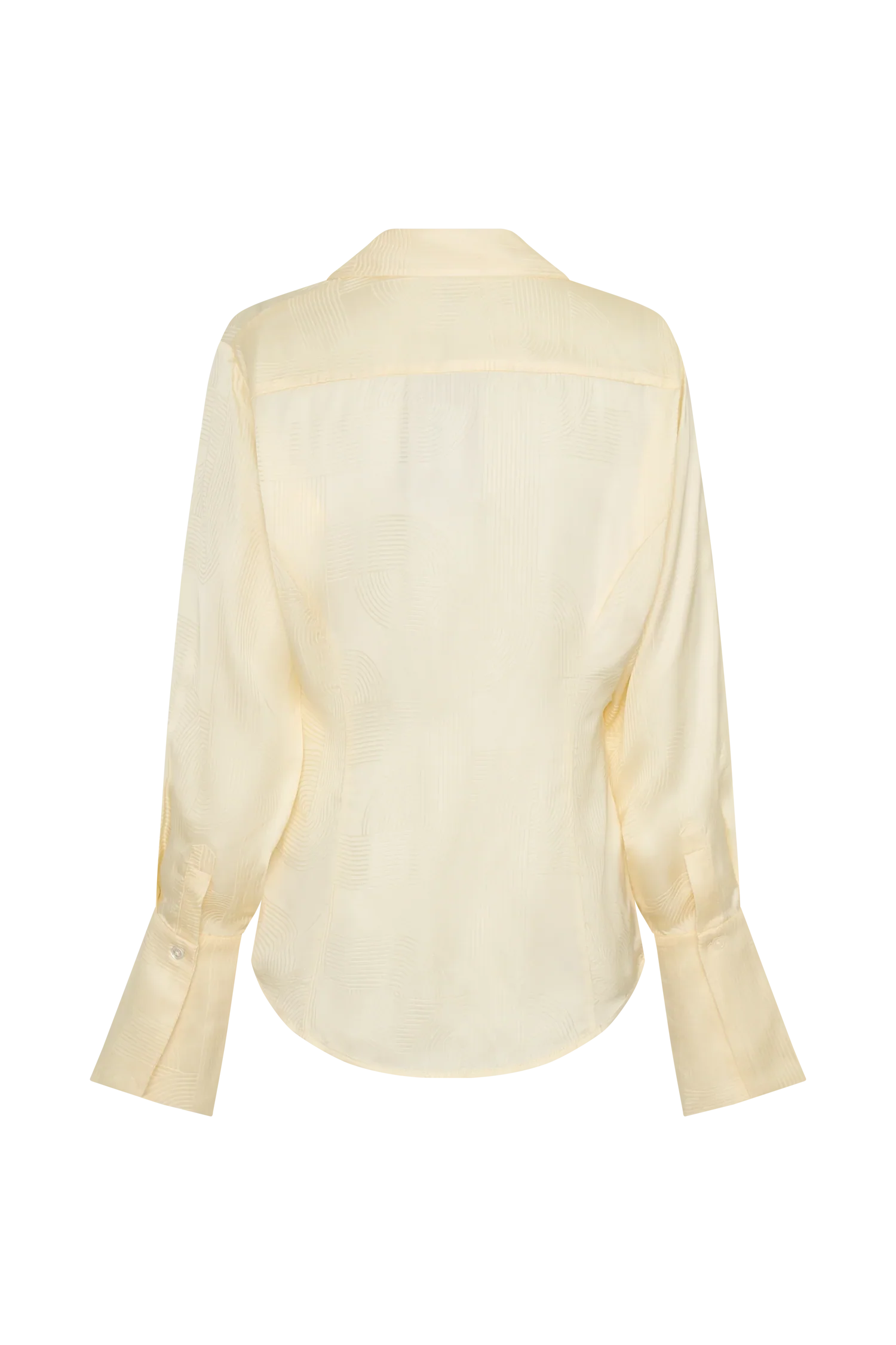 Gia Long Sleeve Satin Shirt Buttermilk