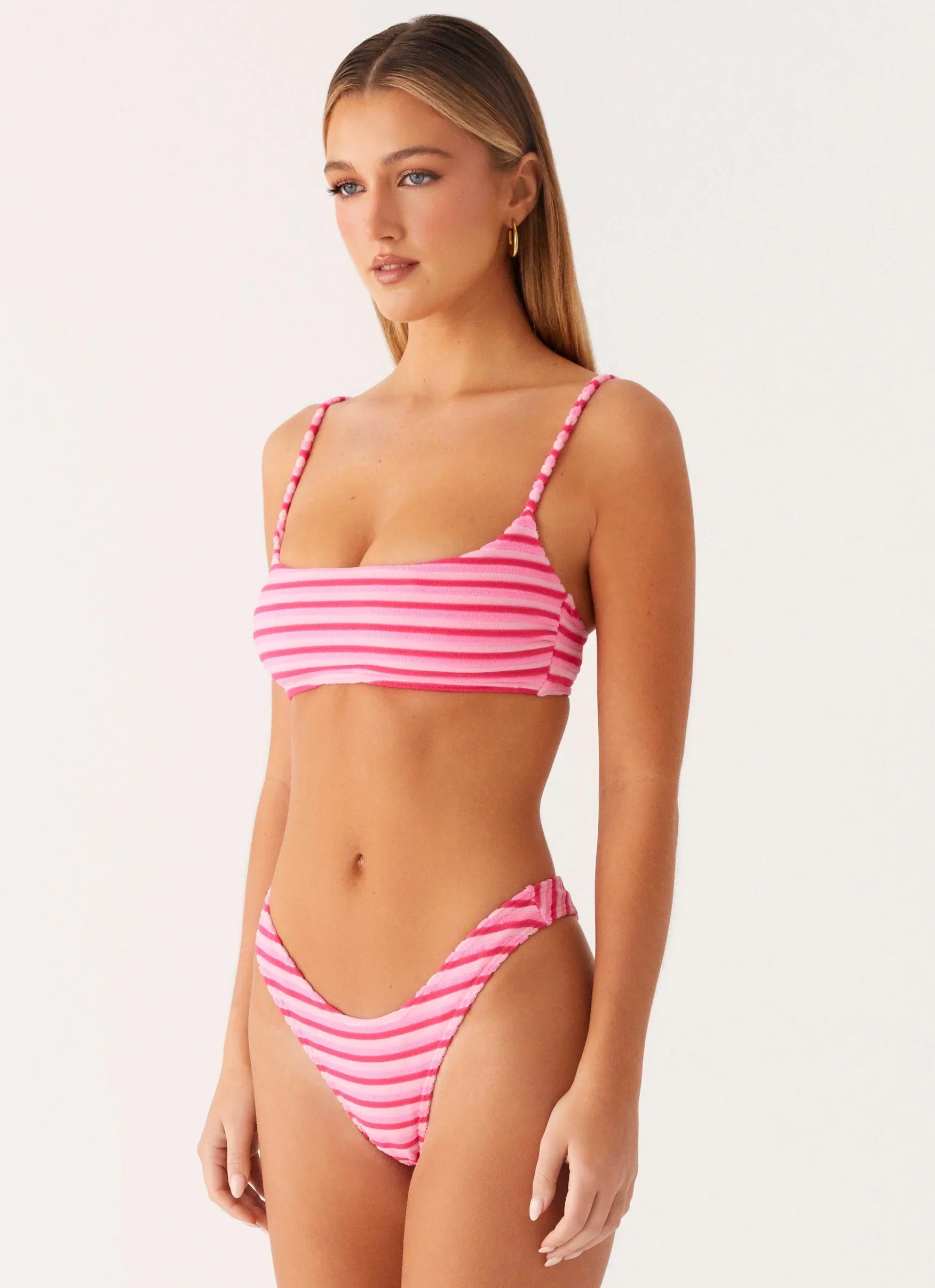 Mauritius Bikini Top Pink Stripe