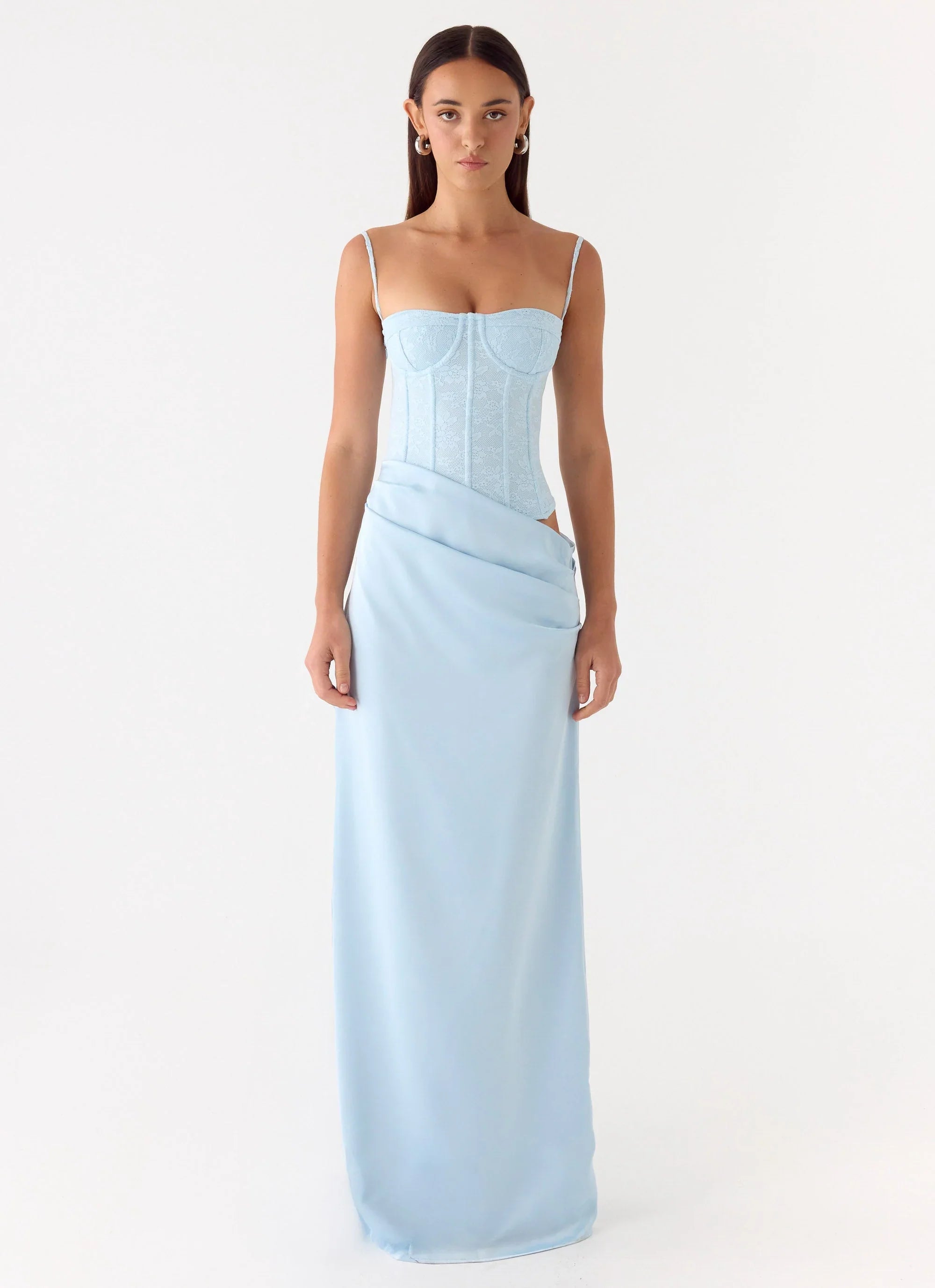 Kalila Corset Maxi Dress Blue