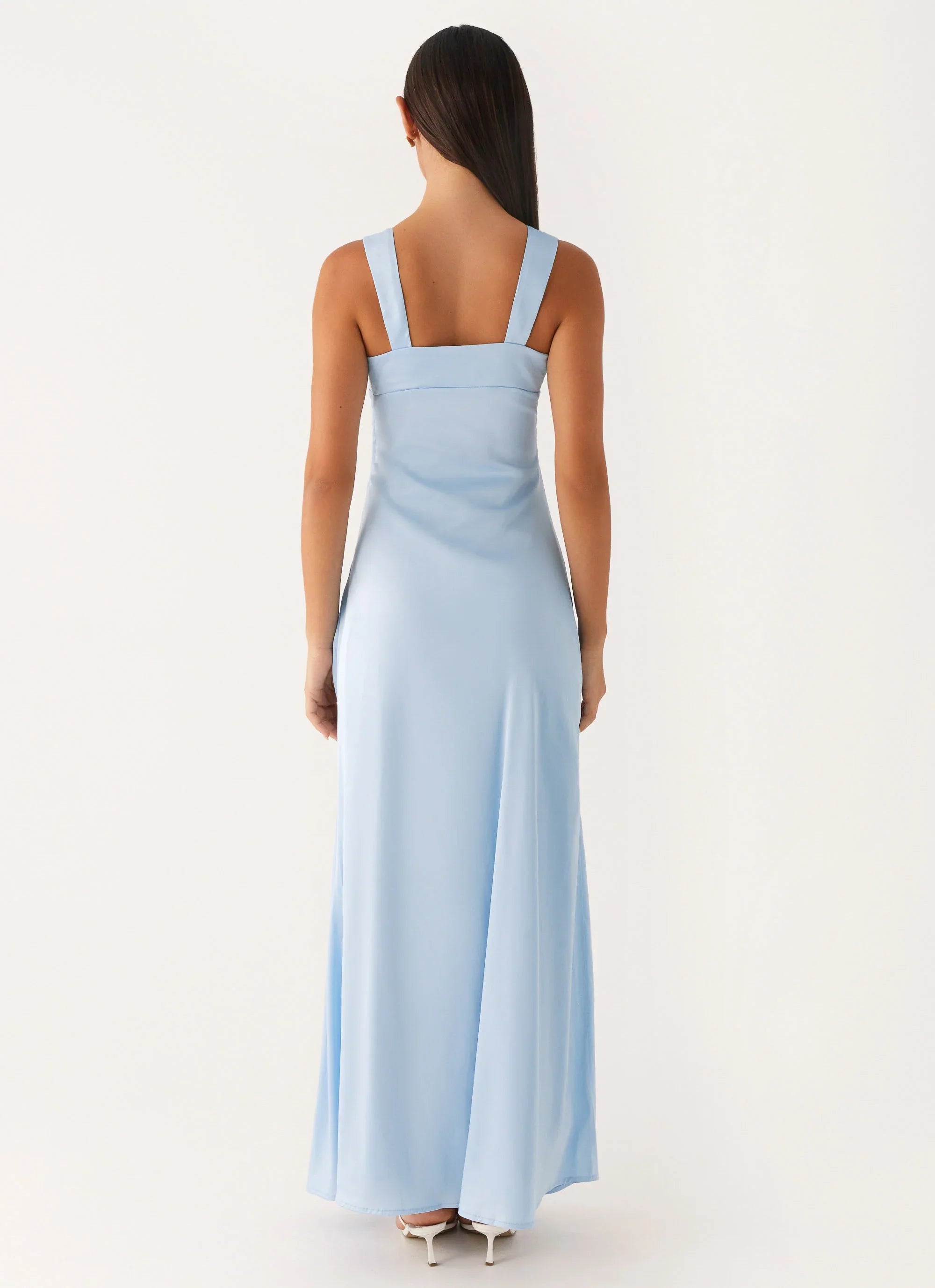 Odette Satin Maxi Dress Blue