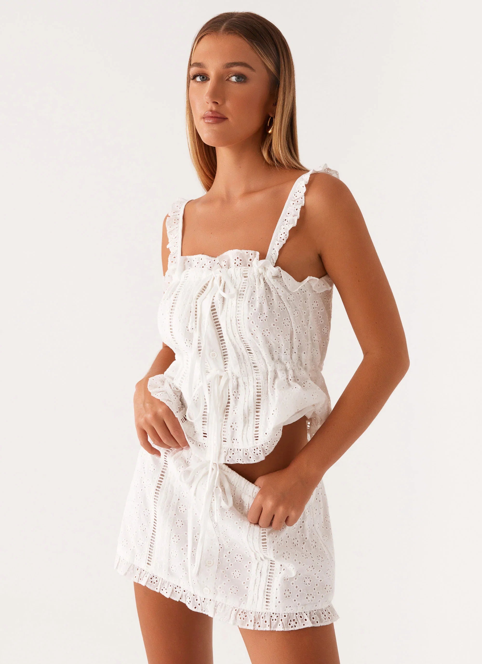 Kaya Mini Skirt White
