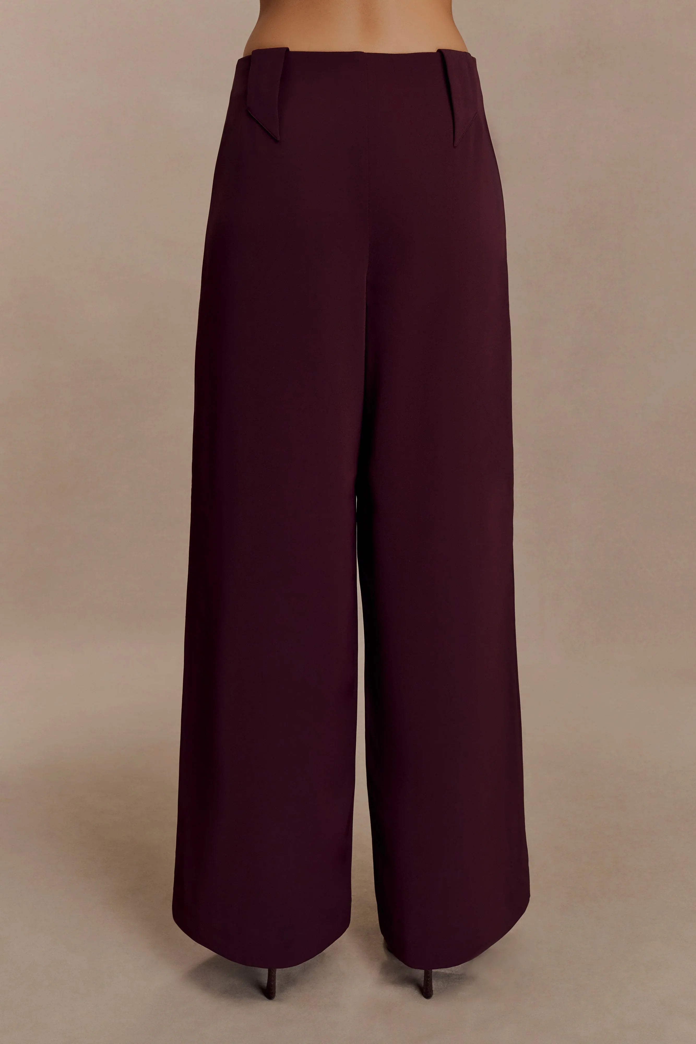 Arlo Wide Leg Suiting Trouser Mahogany