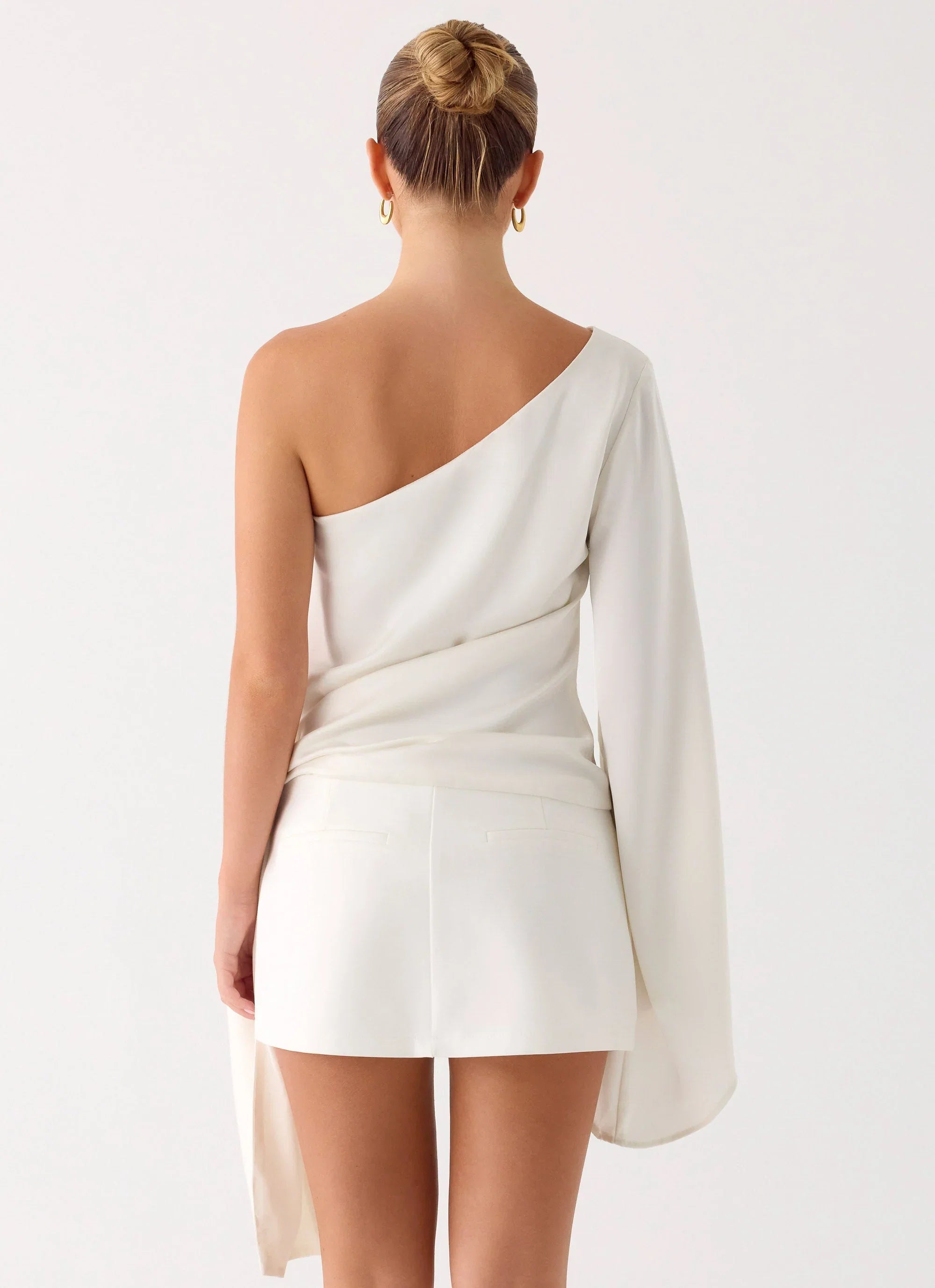 Statement Hour One Shoulder Top Ivory