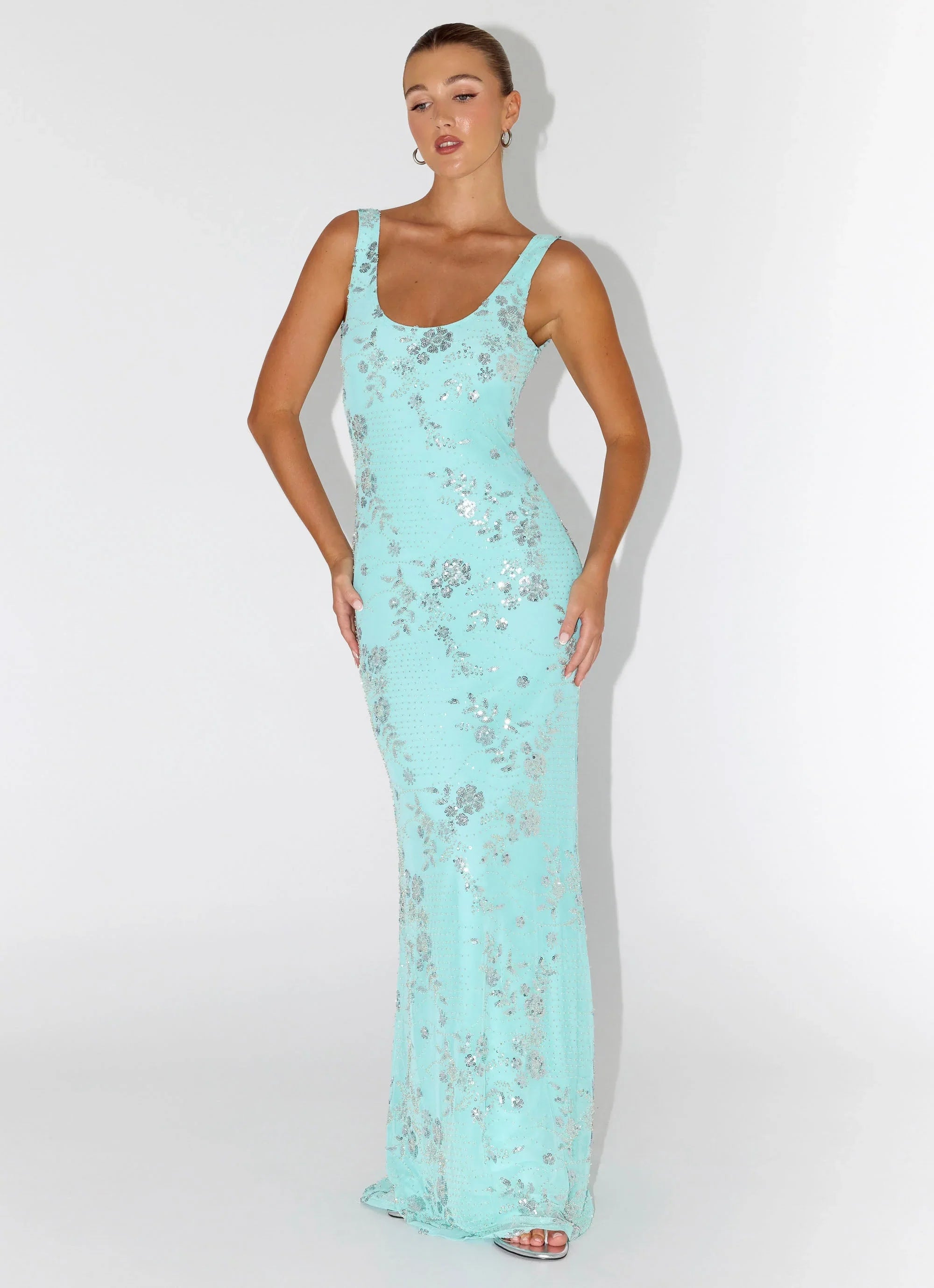 Silvana Maxi Dress Aqua