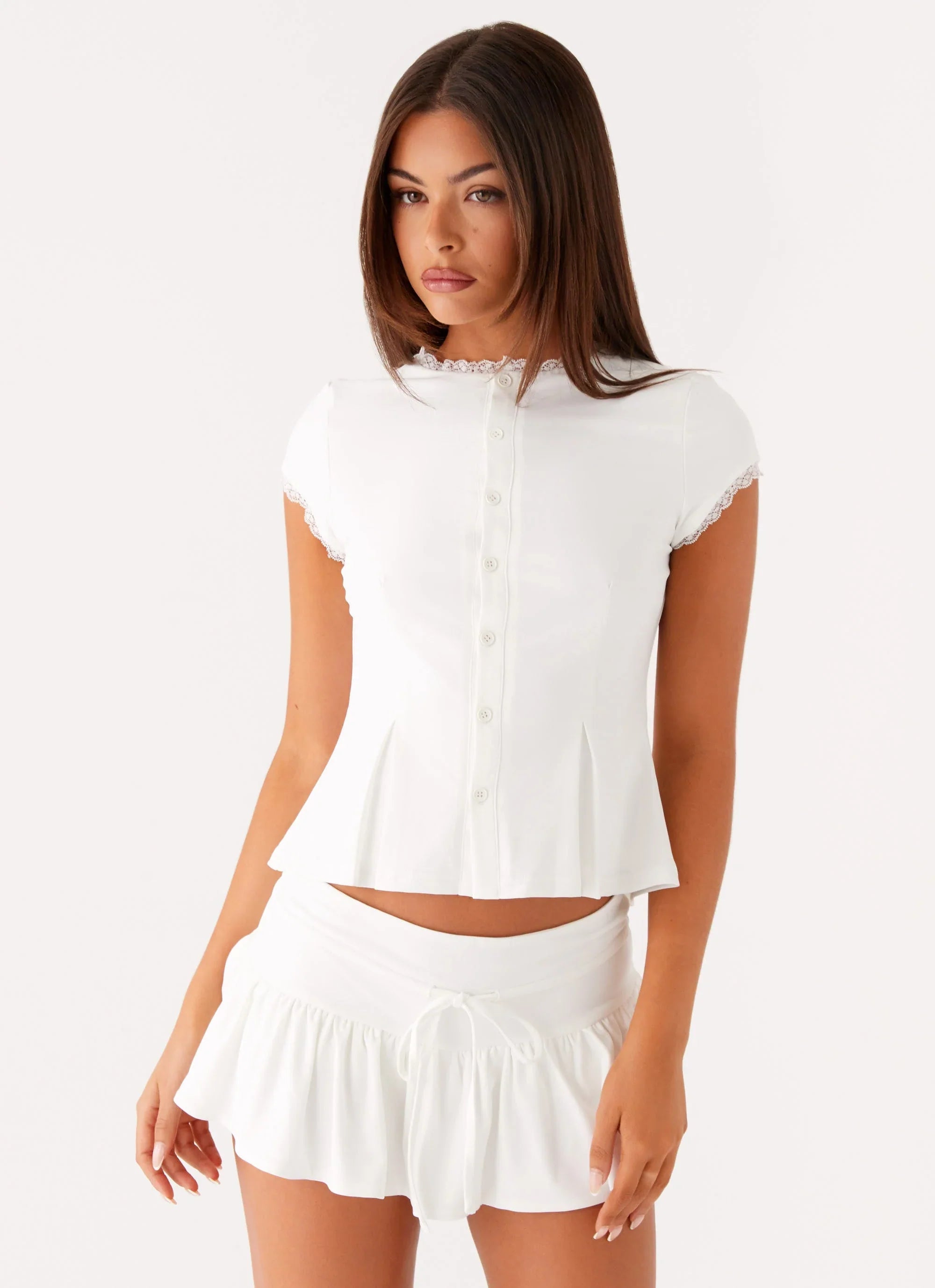 Landon Mini Skort White
