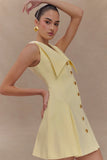 Oli Sleeveless Mini Dress Lemon