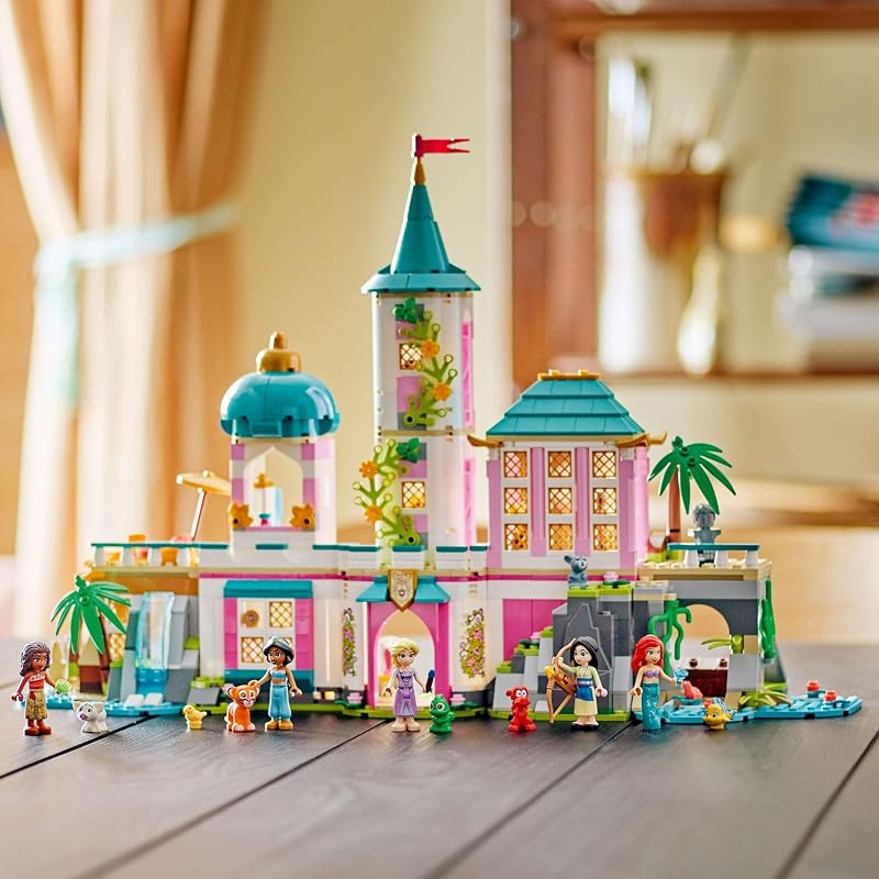 LEGO Disney Princess Castle Royal Pets Kids Toy Pretend Play Building Set for Girls and Boys Ages 6 Includes Ariel Rapunzel Jasmine Moana and Mulan Gift Idea for Birthdays 43267