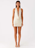 You Make Me Feel Mini Dress Ivory