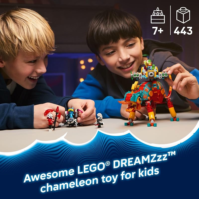 LEGO DREAMZzz Mateos Fire Chameleon Building Toy Pretend Play Set for Kids Ages 7 Storytelling Toy for Boys Girls 2 Construction Modes for Pretend Play Gift Idea for Birthdays 71492