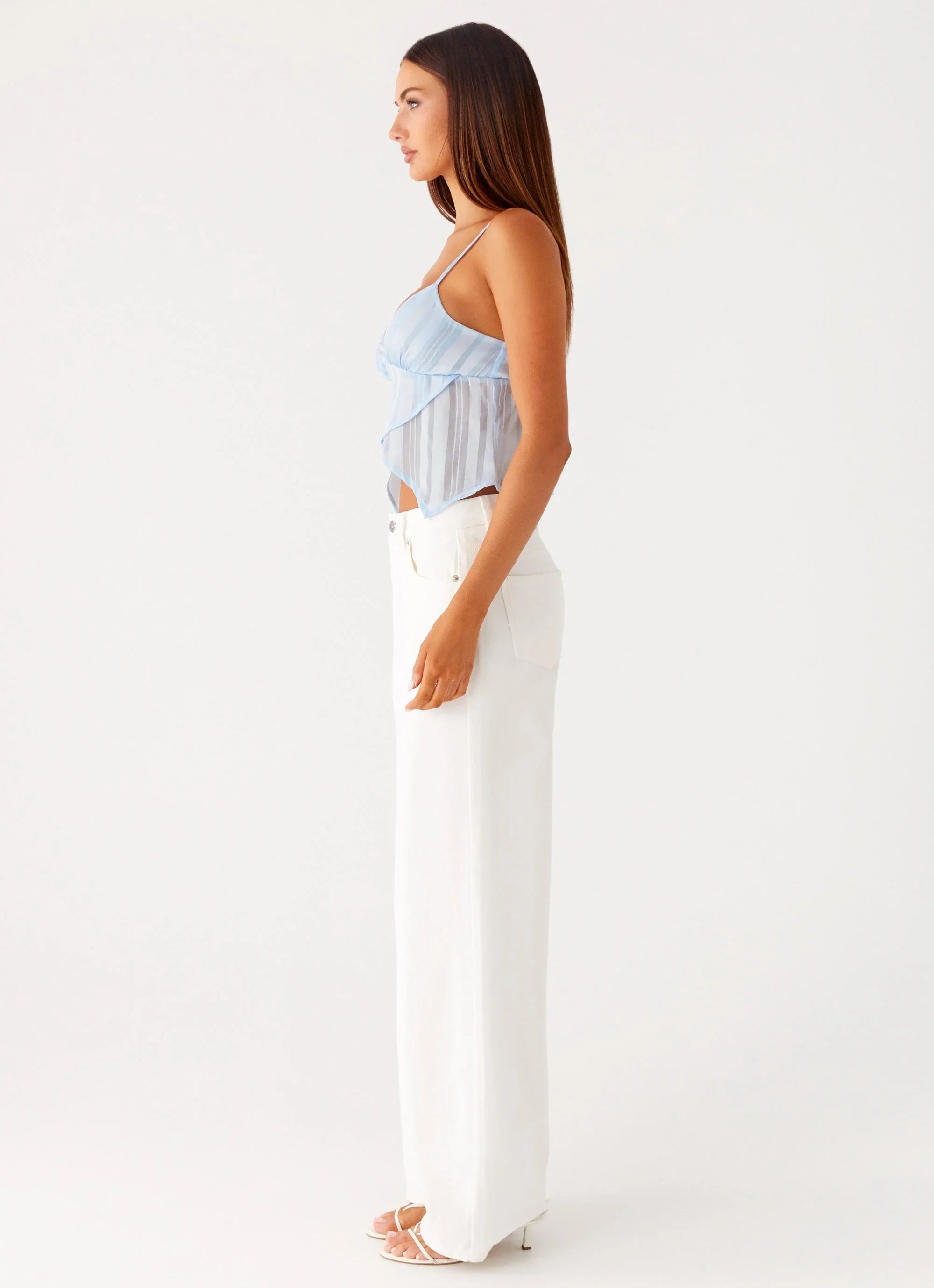 Glynne Frill Top Baby Blue