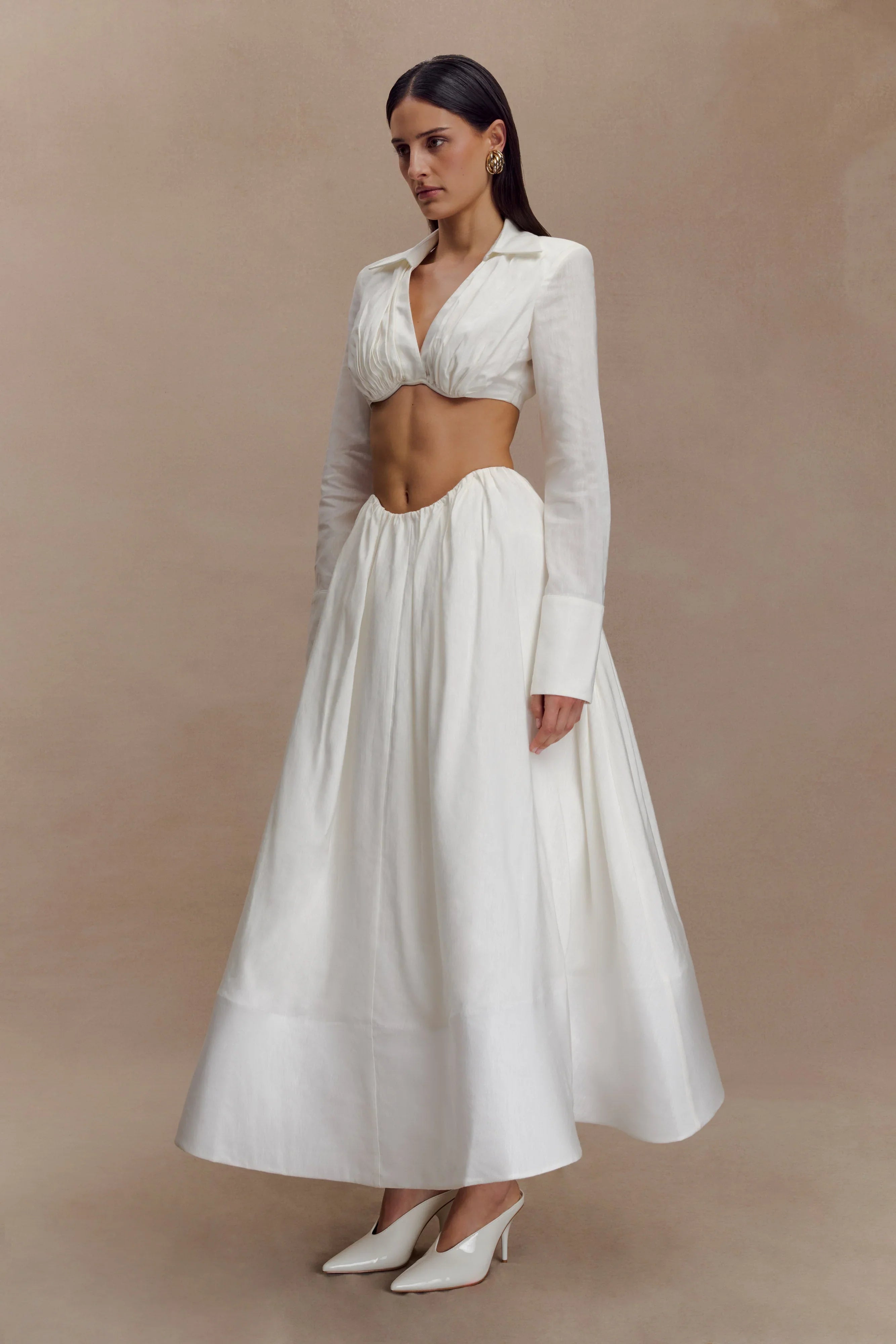 Greta Shirt Bra White