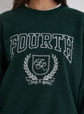 Green Fourth Varsity Relaxed Oversized Sweatshirt