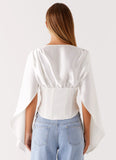 Jennifer Long Sleeve Corset Ivory