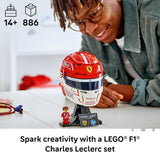 LEGO Editions Scuderia Ferrari HP Charles Leclerc Helmet Building Set for Teens Ages 14 Collectible F1 Display Bedroom or Home Office Decor Gift for Formula 1 Fans 43014