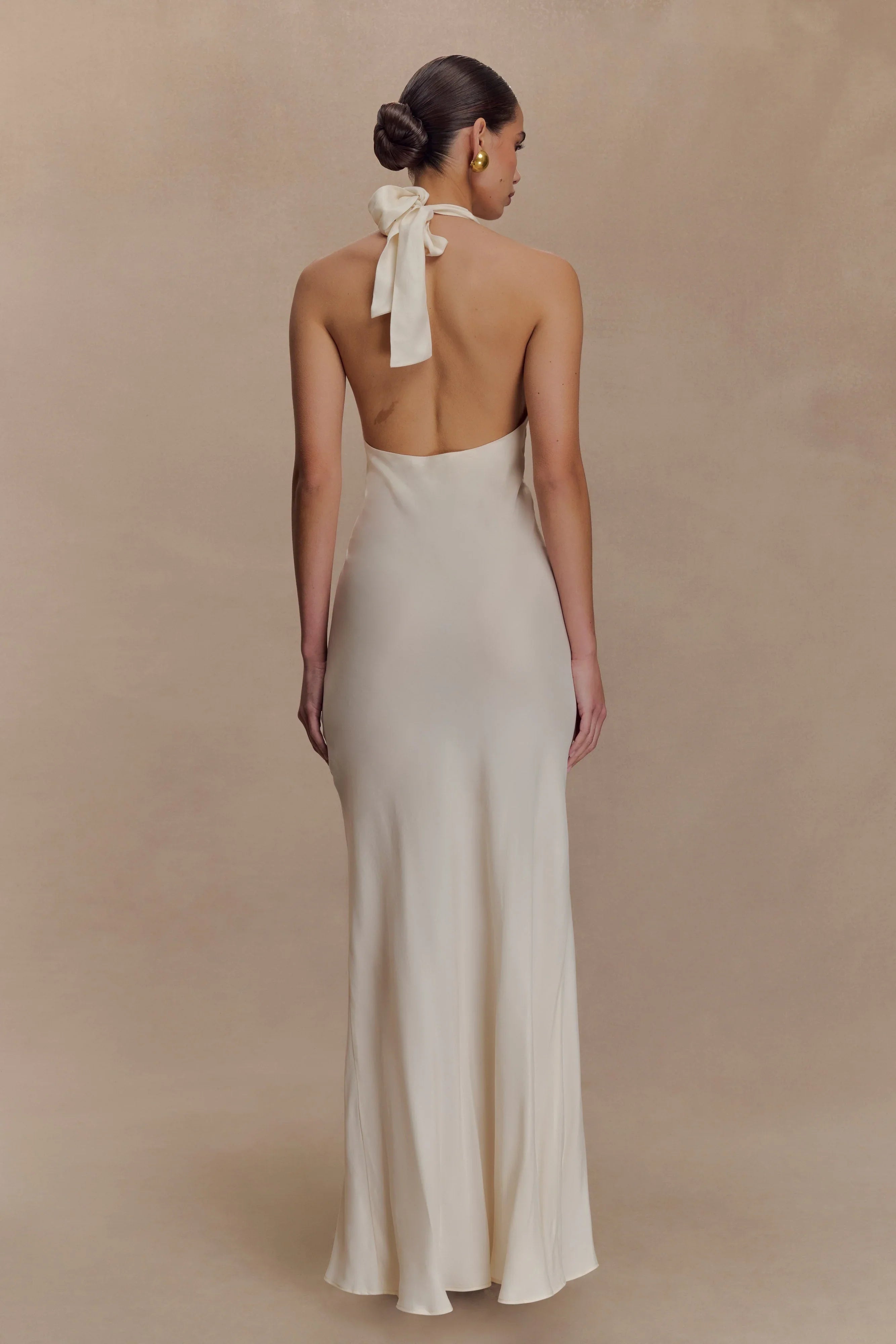 Louisiana Halter Maxi Dress Ivory