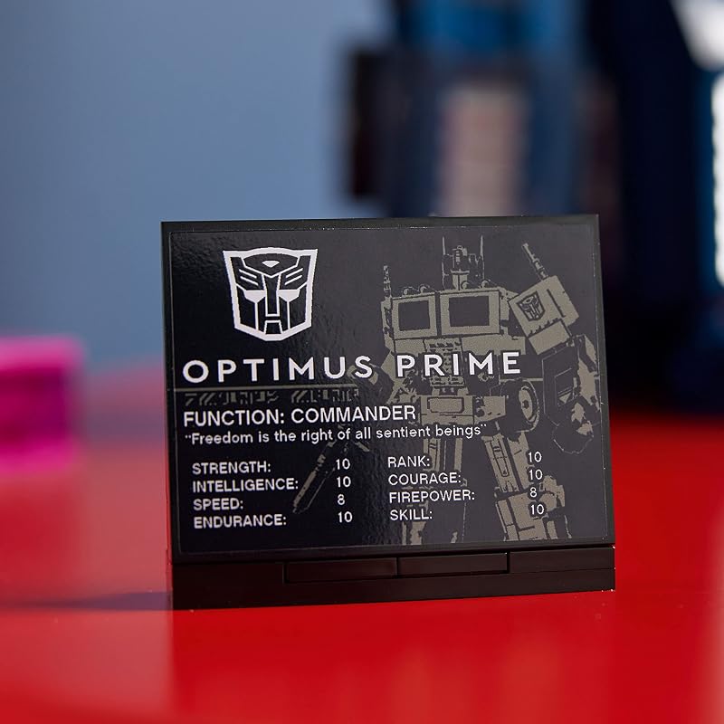 LEGO Icons Optimus Prime 10302 Transformers Figure Set Collectible Transforming 2 in 1 Robot and Truck Model Building Kit for Adults Perfect for Display or Play