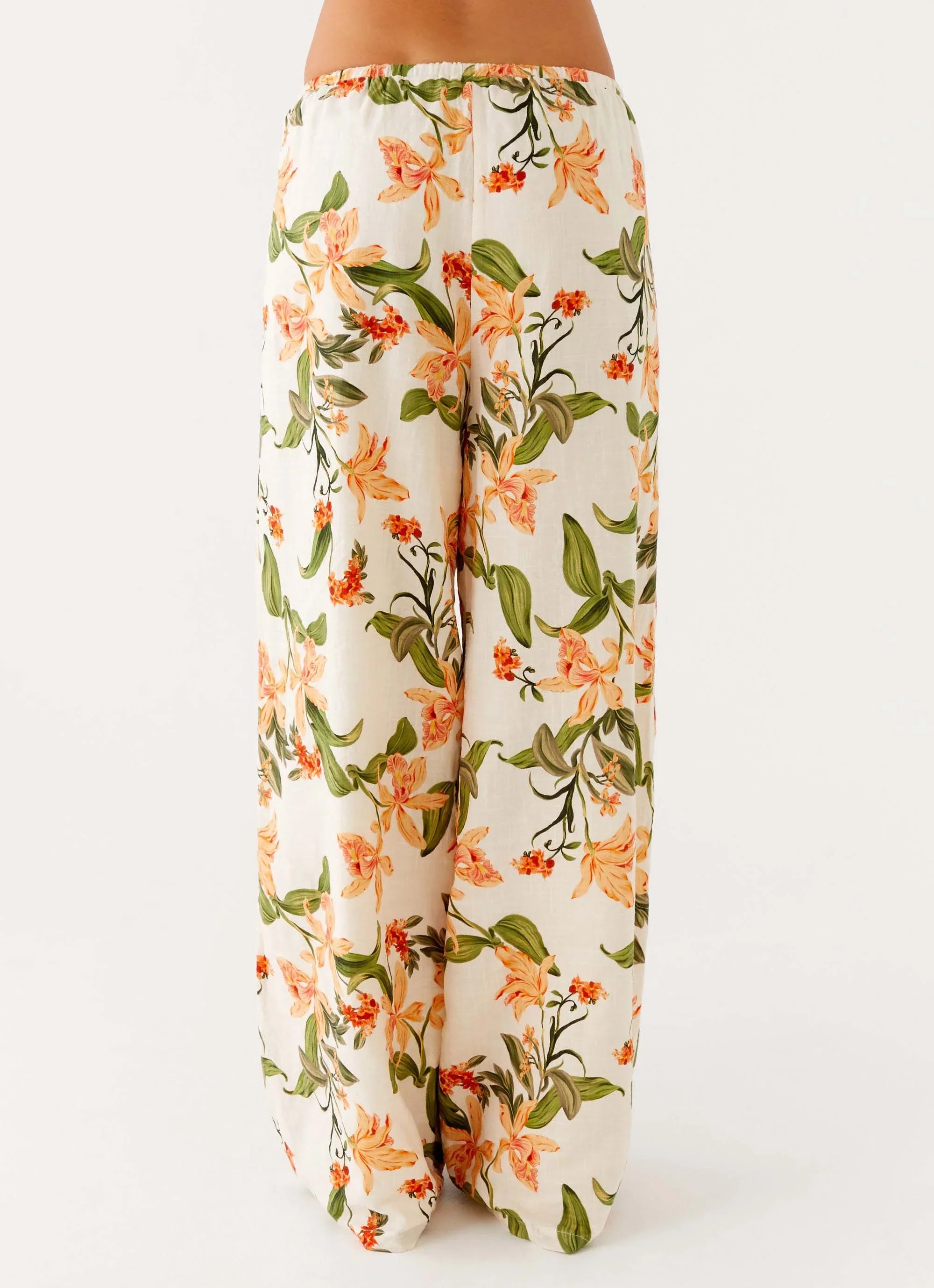 Dalida Linen Pants Floral Print