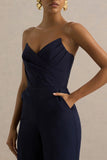 Dainty Navy Sweetheart Jumpsuit