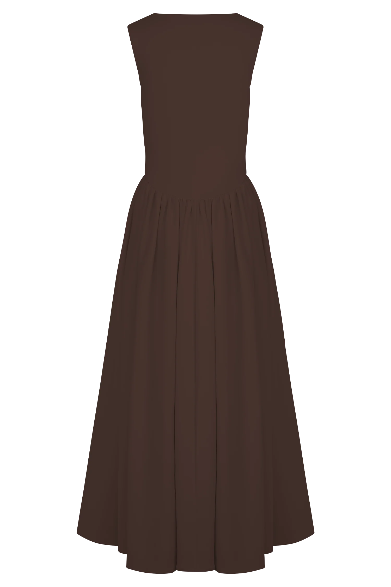 Sharon Scuba Jersey Midi Dress Cacao Brown
