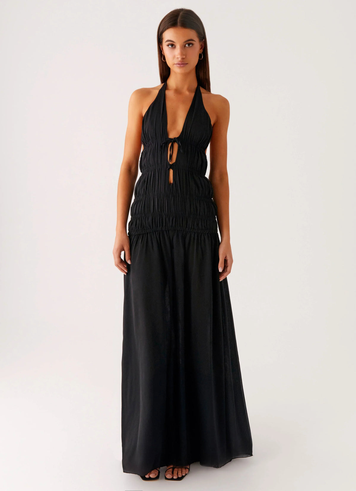 Dione Halter Maxi Dress Black