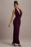 Edessa Port Plunge Neck Maxi Dress