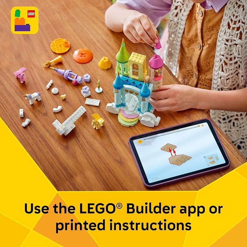 LEGO Creator 3 in 1 Unicorn Castle Building Toy for Kids Unicorn Toy Trio for Girls Boys Ages 8 Build 3 Pretend Play Toys with 1 Set of Building Blocks Gift Idea for Birthdays 31175