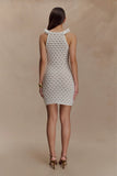 Brigid Ruffle Knit Sleeveless Dress Ivory