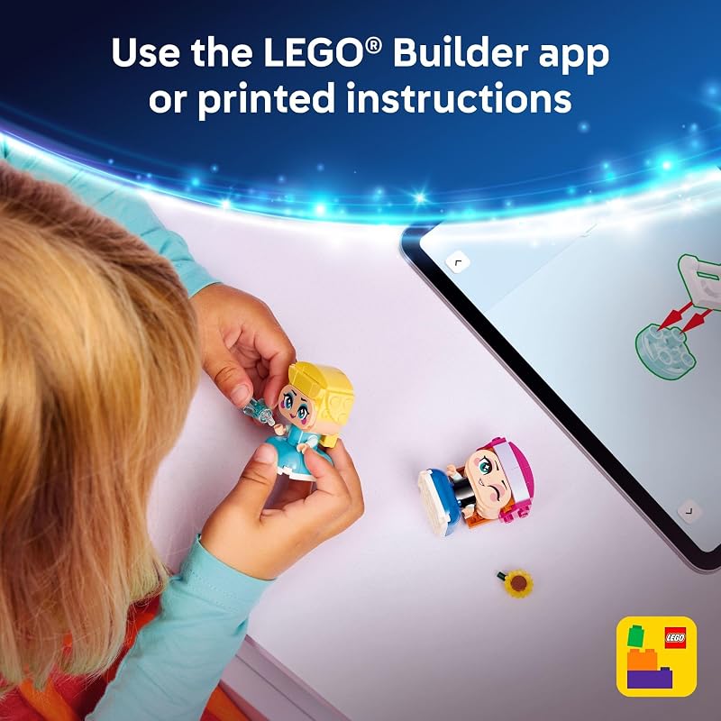 LEGO Disney Frozen Mini Anna Elsa Toys Building Set for Girls Boys Ages 5 Frozen Toys for Pretend Play or Bedroom Decor Gifts for Birthdays 43284