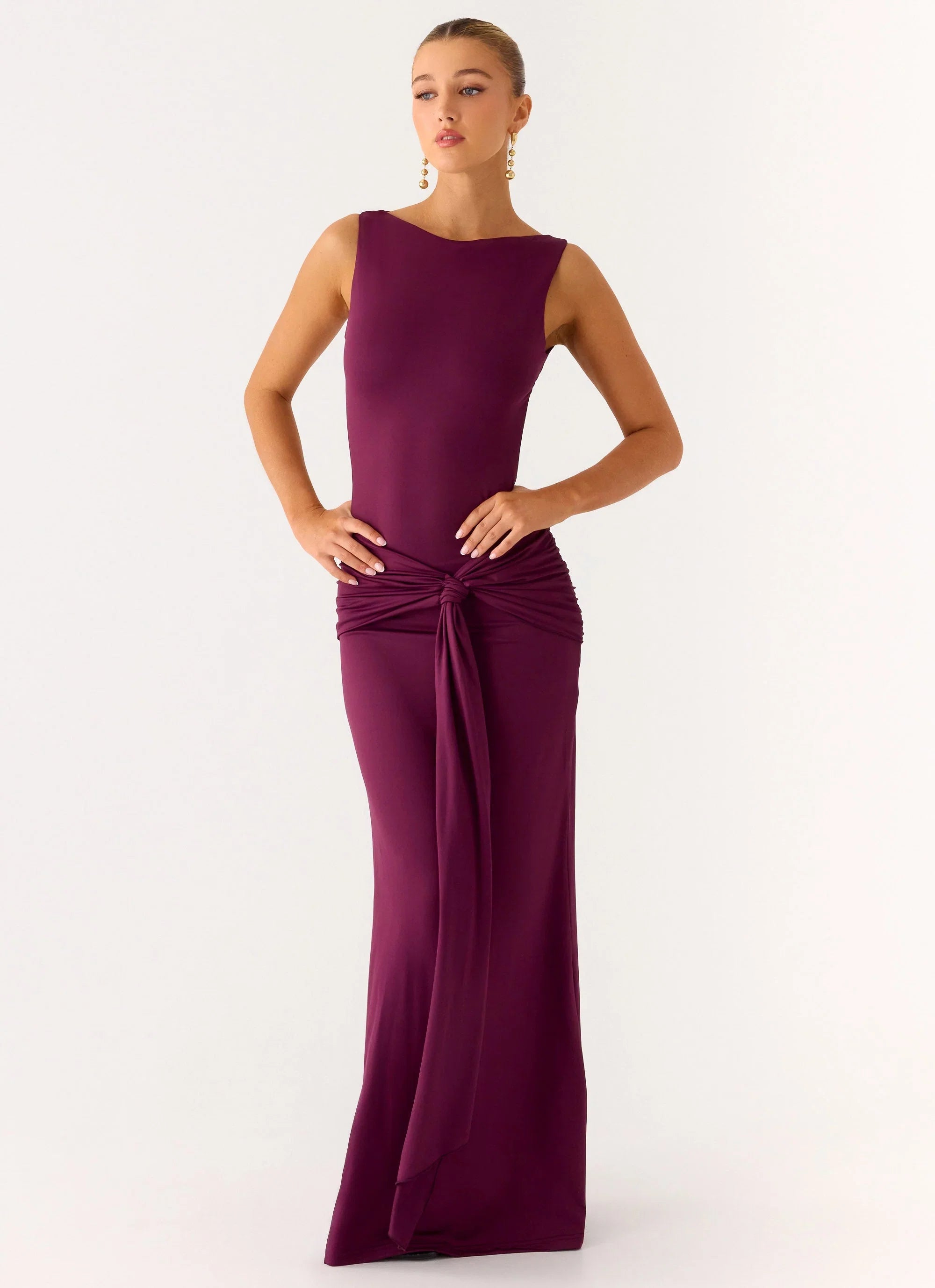 Fault Line Maxi Dress Plum
