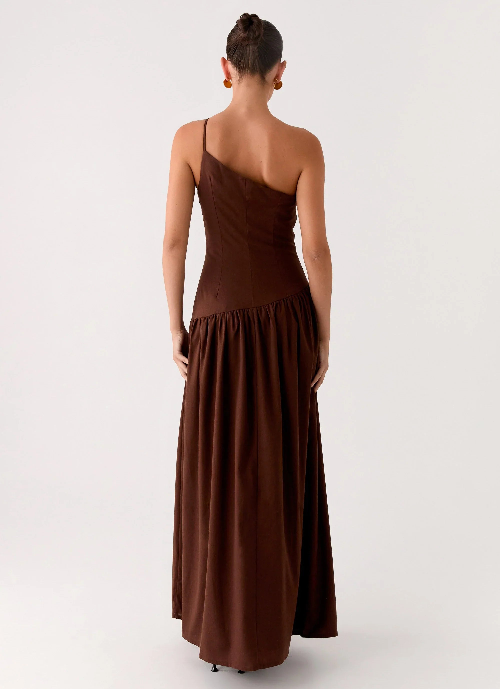 Thinking About You Linen Maxi Dress Brown