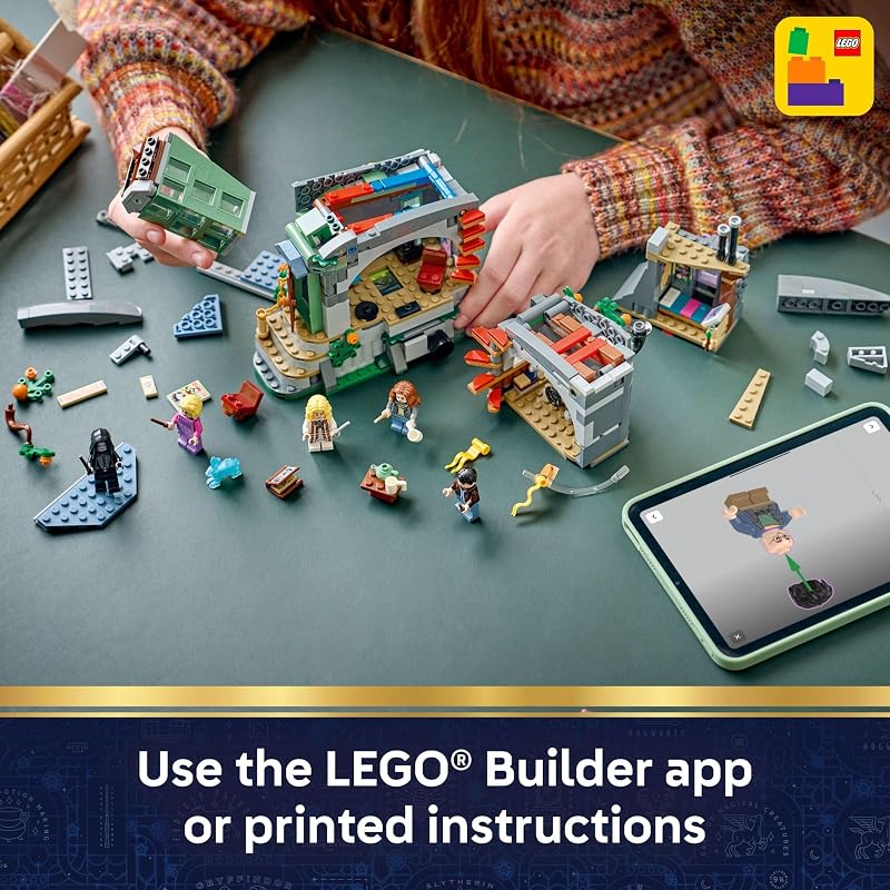 LEGO Harry Potter Luna Lovegoods House Building Toy for Girls Boys Pretend Play Display Book Shelf or Bedroom Decor for Kids Ages 10 W Lunas Hare Patronus Gift Idea for Birthdays 76467