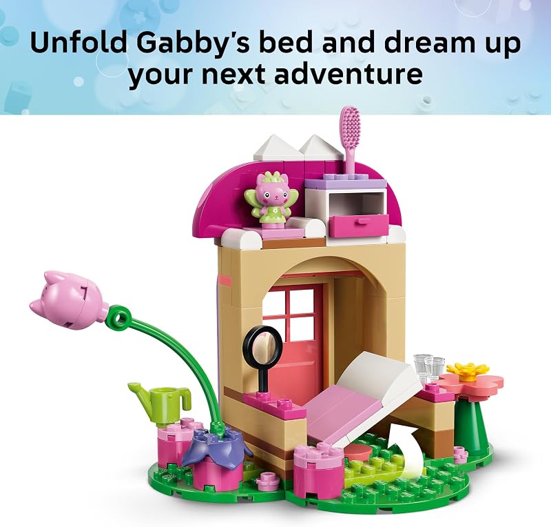 LEGO Gabbys Dollhouse Kitty Fairys Garden House 11212 Preschool Building Toys for Girls Boys Ages 4 W Starter Bricks Sturdy Build for Pretend Play 103 pieces Gift Idea