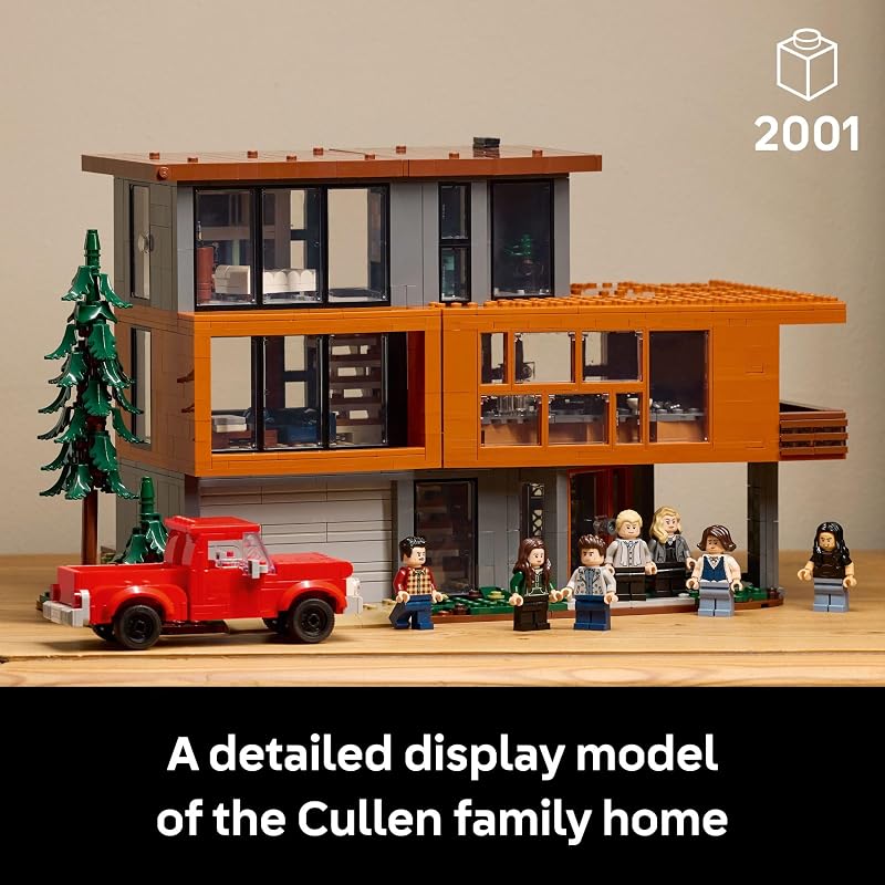 LEGO Ideas Twilight The Cullen House Collectible Set for Adults 18 DIY Fantasy Craft for Book Lovers Edward Bella Jacob 4 More Minifigures Gift Idea for Fans of the Movies 21354