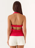 Kenia Multi Wear Top Magenta Red