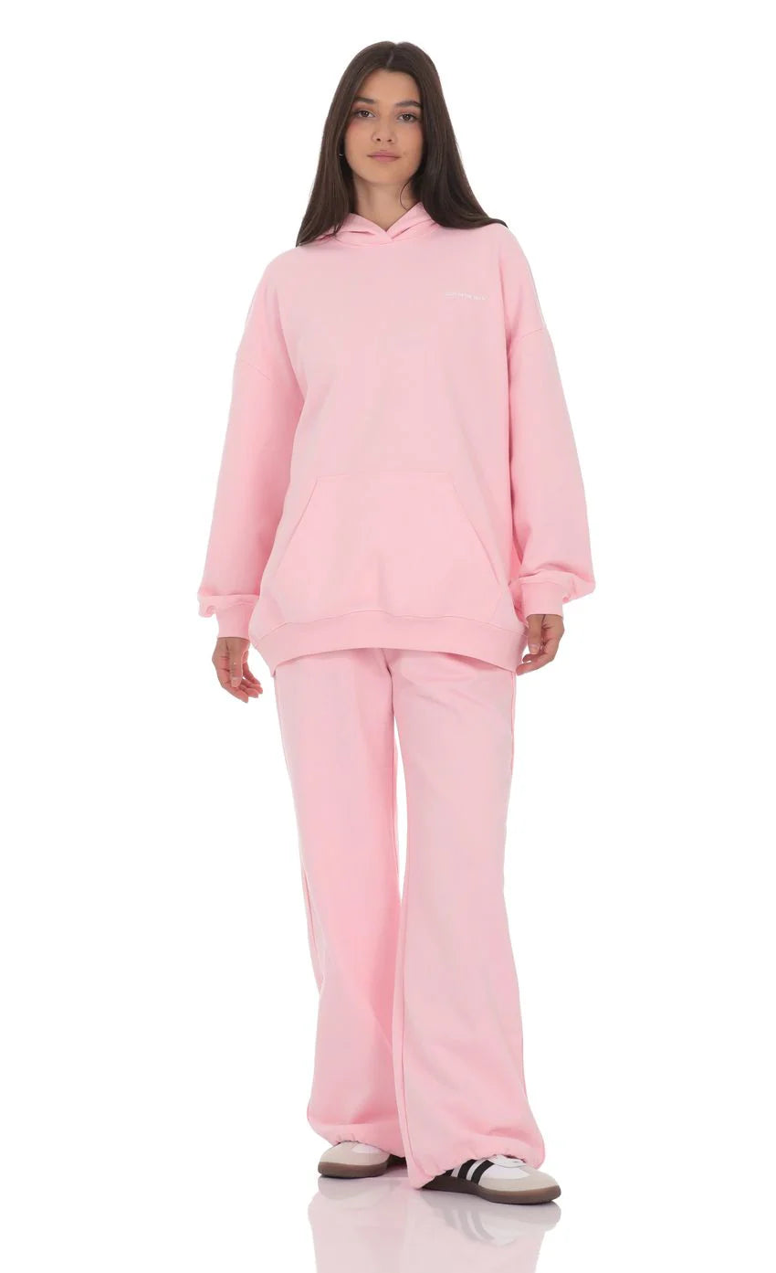 Oversized Lucy Hoodie in Pink