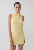 Amilee Scarf Knit Mini Dress Lemon