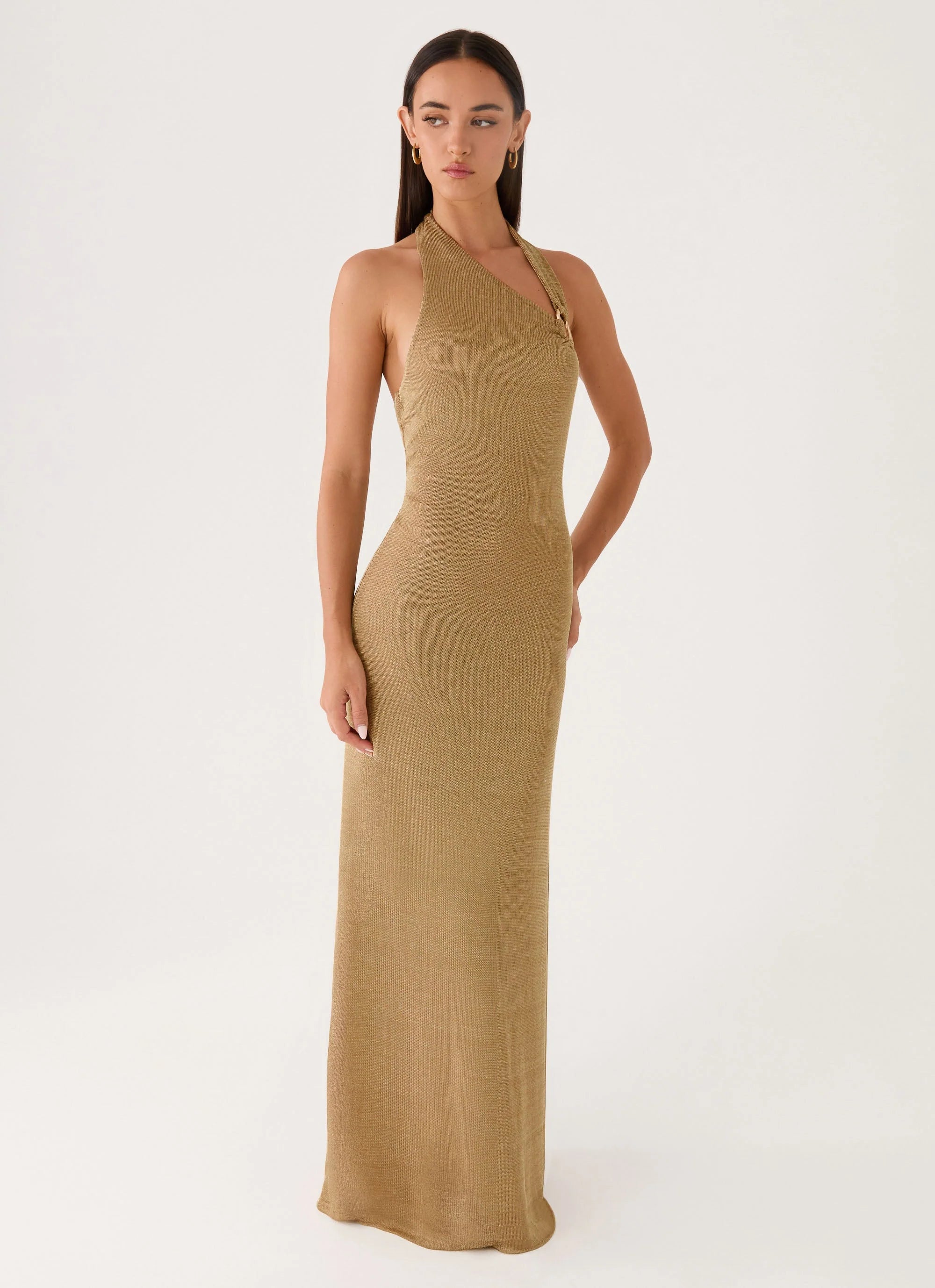 Cassira Shimmer Maxi Dress Shimmer Gold