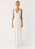 Desi Halterneck Maxi Dress White