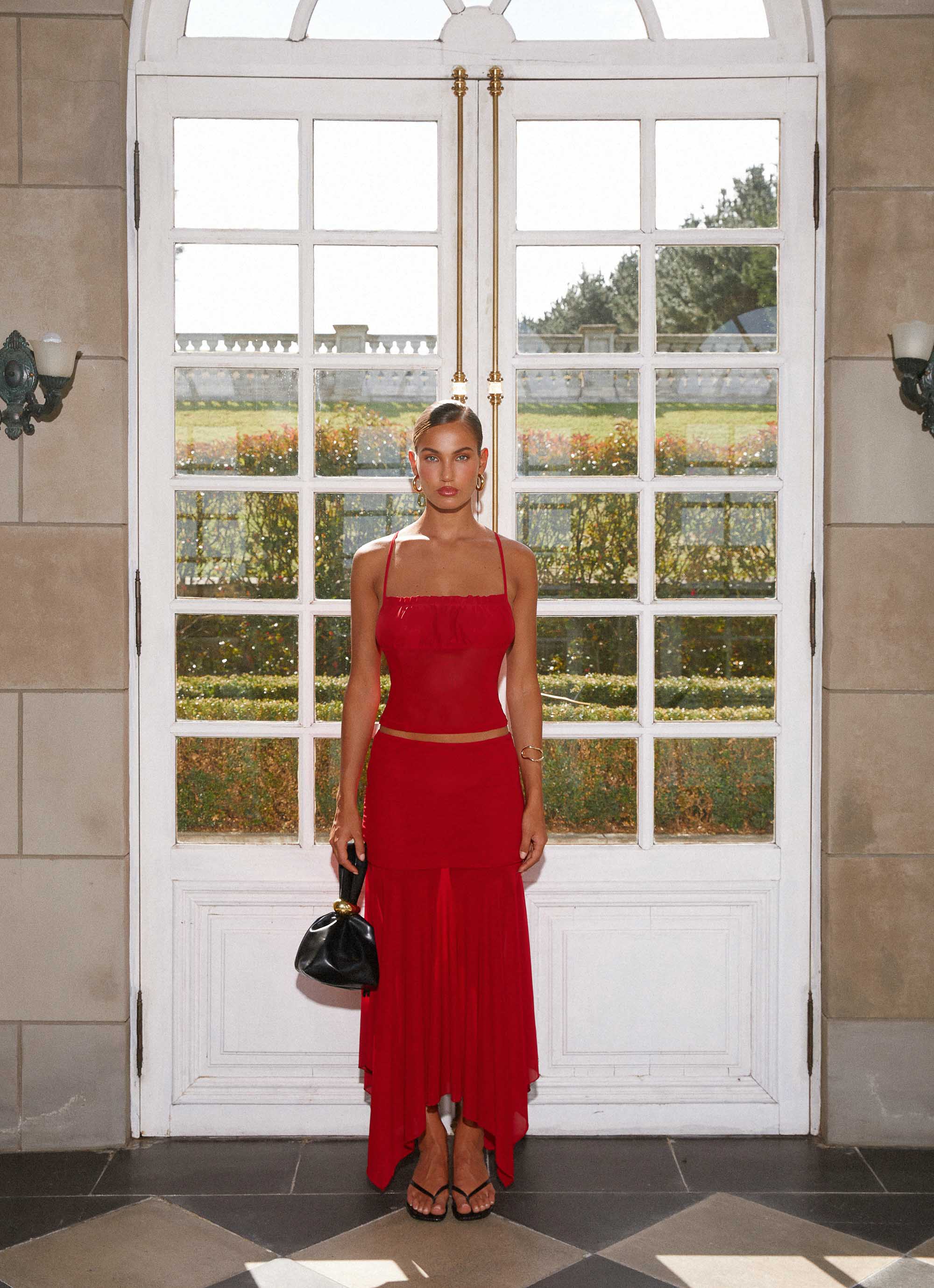 Dionne Maxi Skirt Red
