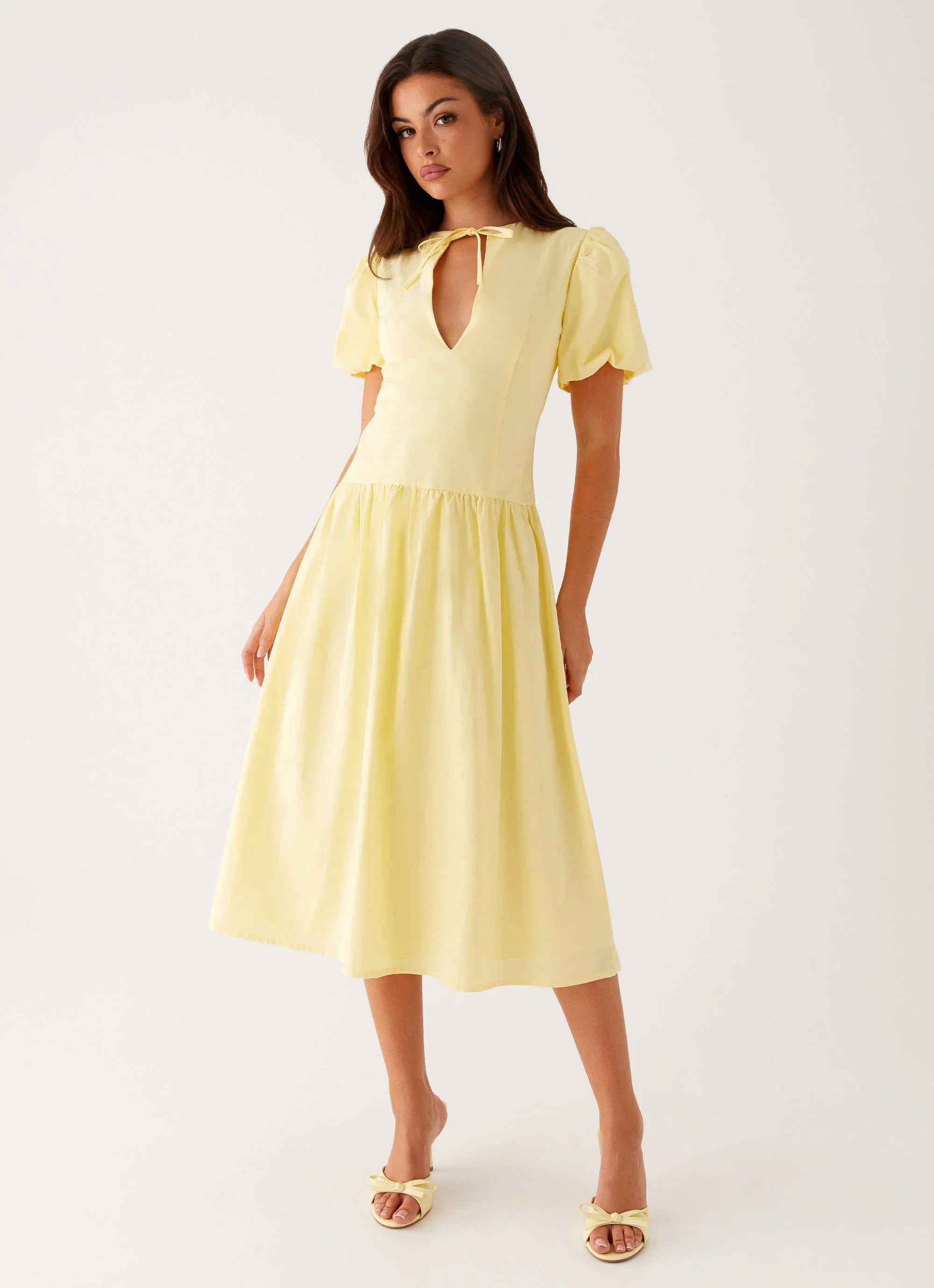 Reyna Midi Dress Yellow