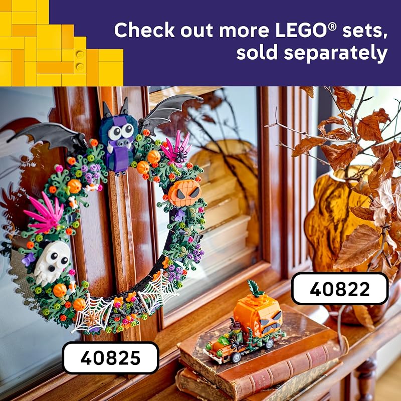 LEGO Jack O Lantern Pickup Truck 40822 Building Toys for Boys Girls Ages 8 Halloween Decor Craft 177 pieces Gift for Kids